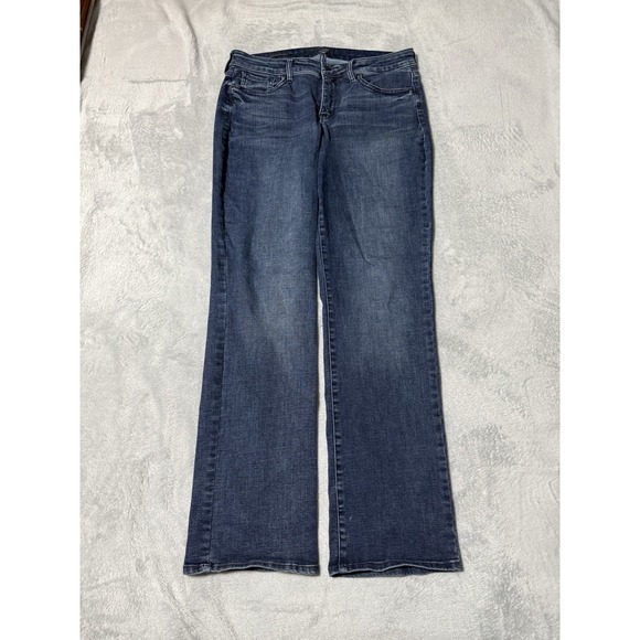NYDJ Denim - NYDJ Jeans Womens 10 Blue Marilyn Straight Medium Wash Stretch Denim 32x31
